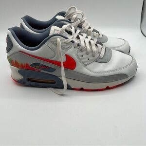 Nike Air Max 90 PRM Men's Sz 13 Summit White/Bright Crimson HJ9147 121